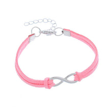 Load image into Gallery viewer, Silver Plated Bracelets Leather Infinity Luck 8 Bracelets Women Charm Bangle Jewelry - Mega Discount Store Ghana