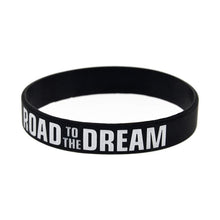 Load image into Gallery viewer, Road to the Dream Silicone Wristband Ink Filled Logo Bracelet Adult Size 20cm(Black) - Mega Discount Store Ghana