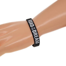 Load image into Gallery viewer, Road to the Dream Silicone Wristband Ink Filled Logo Bracelet Adult Size 20cm(Black) - Mega Discount Store Ghana