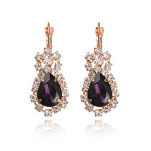 Load image into Gallery viewer, 3 in 1 Gold Chain Water Drop Shape Crystal Earrings Necklace Adjustable Rings Set Women Jewelry Sets - Mega Discount Store Ghana