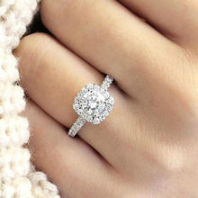 Load image into Gallery viewer, Big Cubic Zirconia Ring Fashion Jewelry Female Engagement Ring Crystal Silver Ring(White gold) - Mega Discount Store Ghana