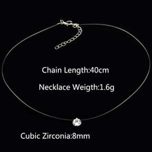 Load image into Gallery viewer, Transparent Fishing Line Necklace Invisible Chain Necklace Women Choker Necklace - Mega Discount Store Ghana