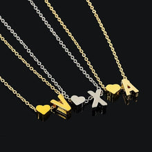 Load image into Gallery viewer, Fashion Tiny Dainty Heart Initial Necklace Personalized Letter Necklace Name Jewelry accessories - Mega Discount Store Ghana
