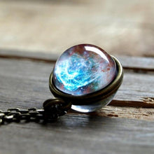 Load image into Gallery viewer, Double-sided Glass Globe Solar Cosmic Starry Necklace Galaxy Pendant - Mega Discount Store Ghana