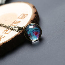 Load image into Gallery viewer, Double-sided Glass Globe Solar Cosmic Starry Necklace Galaxy Pendant - Mega Discount Store Ghana