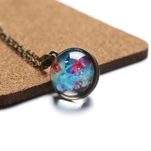 Load image into Gallery viewer, Double-sided Glass Globe Solar Cosmic Starry Necklace Galaxy Pendant - Mega Discount Store Ghana