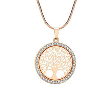 Load image into Gallery viewer, 3 PCS Tree of Life Crystal Round Small Pendant Necklace Elegant Women Jewelry Necklace - Mega Discount Store Ghana