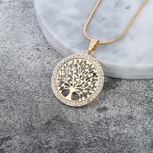Load image into Gallery viewer, 3 PCS Tree of Life Crystal Round Small Pendant Necklace Elegant Women Jewelry Necklace - Mega Discount Store Ghana