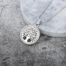 Load image into Gallery viewer, 3 PCS Tree of Life Crystal Round Small Pendant Necklace Elegant Women Jewelry Necklace - Mega Discount Store Ghana