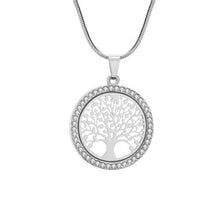Load image into Gallery viewer, 3 PCS Tree of Life Crystal Round Small Pendant Necklace Elegant Women Jewelry Necklace - Mega Discount Store Ghana