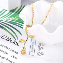 Load image into Gallery viewer, Rose Pendant Necklace Cute Flower Plant Clavicular Chain Jewelry Necklace - Mega Discount Store Ghana