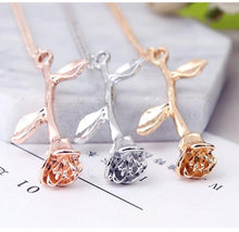 Load image into Gallery viewer, Rose Pendant Necklace Cute Flower Plant Clavicular Chain Jewelry Necklace - Mega Discount Store Ghana