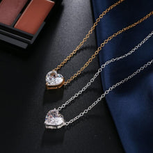 Load image into Gallery viewer, Crystal Heart Pendant Necklace Female Short Chain Necklace - Mega Discount Store Ghana