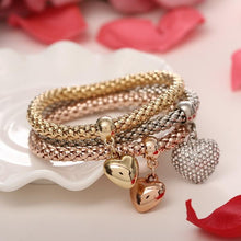 Load image into Gallery viewer, Crystal Heart Charm Bracelets Bangles - Mega Discount Store Ghana