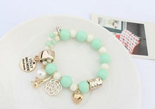 Load image into Gallery viewer, Crystal Simulated Pearl Beads Hearts Elastic Force Bracelet - Mega Discount Store Ghana