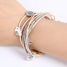 Load image into Gallery viewer, Silver Charm Leaves Tibetant Silver Multilayer Bracelets - Mega Discount Store Ghana