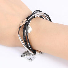 Load image into Gallery viewer, Silver Charm Leaves Tibetant Silver Multilayer Bracelets - Mega Discount Store Ghana