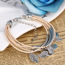 Load image into Gallery viewer, Silver Charm Leaves Tibetant Silver Multilayer Bracelets - Mega Discount Store Ghana