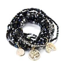 Load image into Gallery viewer, Bohemian Style Life of Tree Leaves Charm Beads Bracelets Women Multilayer Crystal Seed Bead Bracelet - Mega Discount Store Ghana