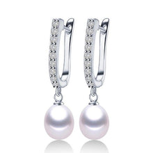 Load image into Gallery viewer, Natural Pearl Earrings 925 Sterling Silver Jewelry Women Drop Earrings For Wedding(white pearl) - Mega Discount Store Ghana