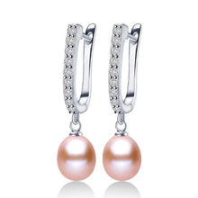 Load image into Gallery viewer, Natural Pearl Earrings 925 Sterling Silver Jewelry Women Drop Earrings For Wedding(white pearl) - Mega Discount Store Ghana