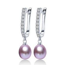 Load image into Gallery viewer, Natural Pearl Earrings 925 Sterling Silver Jewelry Women Drop Earrings For Wedding(white pearl) - Mega Discount Store Ghana
