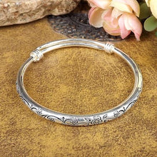 Load image into Gallery viewer, Bohemian Vintage Retro Silver Bangles Classic Handmade Tibetan Silver Carved Plum Cuff Bracelets - Mega Discount Store Ghana