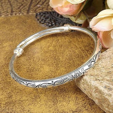 Load image into Gallery viewer, Bohemian Vintage Retro Silver Bangles Classic Handmade Tibetan Silver Carved Plum Cuff Bracelets - Mega Discount Store Ghana