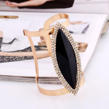 Load image into Gallery viewer, Metal Bangles Women Trendy Resin Mosaic Crystal Bracelet Smooth Wide Opening Adjustable Bangle - Mega Discount Store Ghana