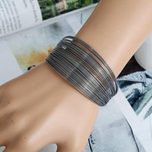 Load image into Gallery viewer, Multilayer Metal Wire Cuff Bangle Opened Maxi Punk Bangle Bracelet (Gold) - Mega Discount Store Ghana