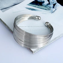 Load image into Gallery viewer, Multilayer Metal Wire Cuff Bangle Opened Maxi Punk Bangle Bracelet (Gold) - Mega Discount Store Ghana