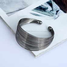 Load image into Gallery viewer, Multilayer Metal Wire Cuff Bangle Opened Maxi Punk Bangle Bracelet (Gold) - Mega Discount Store Ghana