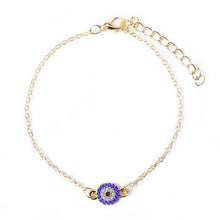 Load image into Gallery viewer, Crystal Turkish Evil Blue Eyes Women Anklets Barefoot Chain Bracelets(Gold) - Mega Discount Store Ghana