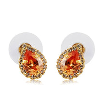 Load image into Gallery viewer, Champagne Teardrop Shaped Crystal Inlaid Earrings For Female - Mega Discount Store Ghana