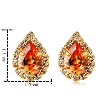 Load image into Gallery viewer, Champagne Teardrop Shaped Crystal Inlaid Earrings For Female - Mega Discount Store Ghana