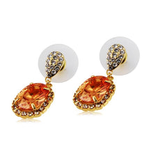 Load image into Gallery viewer, 2 PCS 18K Gold-Plated Crystal Rhinestone Earrings for Female - Mega Discount Store Ghana