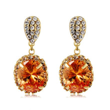 Load image into Gallery viewer, 2 PCS 18K Gold-Plated Crystal Rhinestone Earrings for Female - Mega Discount Store Ghana