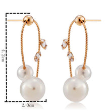 Load image into Gallery viewer, 2 PCS Gold-Plated Crystal Pearl Earrings for Female - Mega Discount Store Ghana