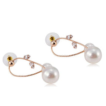 Load image into Gallery viewer, 2 PCS Gold-Plated Crystal Pearl Earrings for Female - Mega Discount Store Ghana