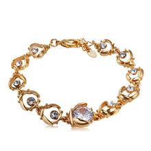 Load image into Gallery viewer, Elegant Gold-Plated Rhinestone Bracelet for Female, Chain Length: 21cm - Mega Discount Store Ghana