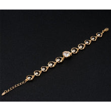 Load image into Gallery viewer, Elegant Gold-Plated Rhinestone Bracelet for Female, Chain Length: 21cm - Mega Discount Store Ghana
