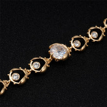 Load image into Gallery viewer, Elegant Gold-Plated Rhinestone Bracelet for Female, Chain Length: 21cm - Mega Discount Store Ghana