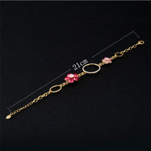 Load image into Gallery viewer, Gold-Plated Petal Crystal Rhinestone Bracelet for Female, Chain Length: 21cm - Mega Discount Store Ghana
