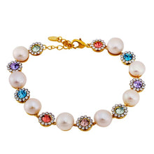 Load image into Gallery viewer, Rhinestone-Studded Crystal with Pearl Bracelet for Female, Chain Length: 20cm - Mega Discount Store Ghana