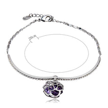 Load image into Gallery viewer, Romantic Purple Rose Design Crystal Bracelet for Female, Chain Length: 20cm - Mega Discount Store Ghana