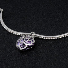 Load image into Gallery viewer, Romantic Purple Rose Design Crystal Bracelet for Female, Chain Length: 20cm - Mega Discount Store Ghana