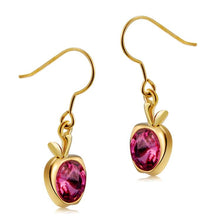 Load image into Gallery viewer, 2 PCS Apple Shaped Crystal Inlaid Ear Hook Earrings for Female - Mega Discount Store Ghana