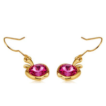 Load image into Gallery viewer, 2 PCS Apple Shaped Crystal Inlaid Ear Hook Earrings for Female - Mega Discount Store Ghana