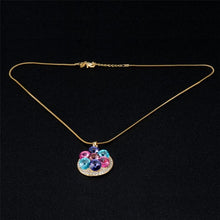 Load image into Gallery viewer, Fashionable Crystal Inlaid Pendant Necklace and Earring Set for Female, Chain Length: 43cm - Mega Discount Store Ghana