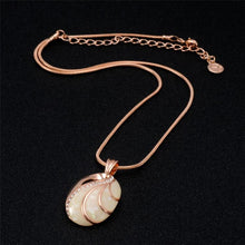 Load image into Gallery viewer, Snail Shell Style Crystal Necklace Earrings Set for Female, Chain Length: 50cm - Mega Discount Store Ghana